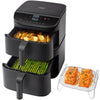 Cosori Turbo Tower Ceramic Heißluftfritteuse 10,8 l, 2630 W, Doppelkorb, Touchscreen