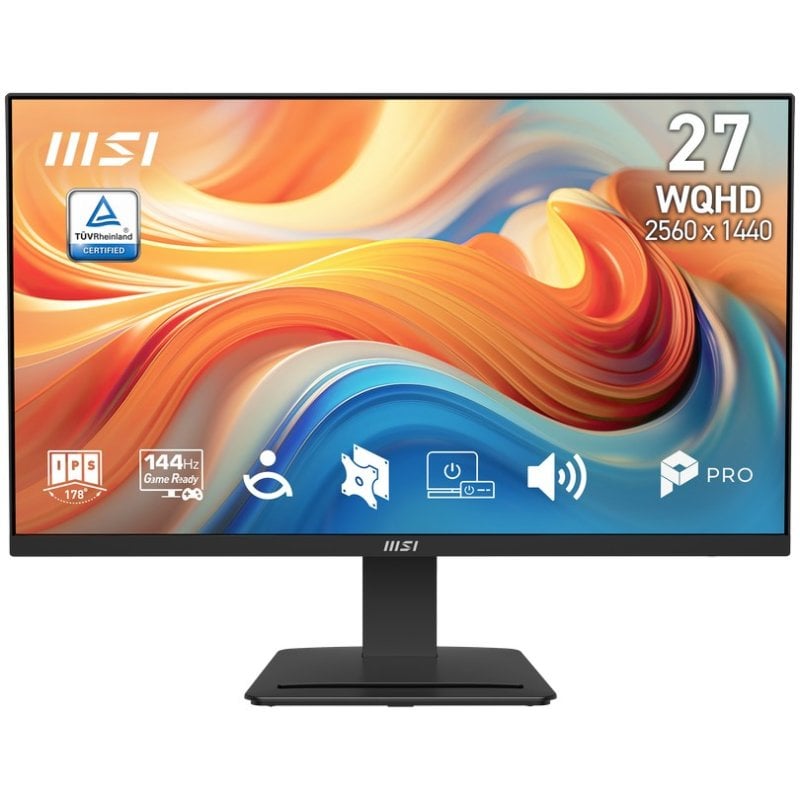 MSI Pro MP273Q E14 27-Zoll-Monitor, WQHD, 144 Hz, IPS, 4 ms, Lautsprecher
