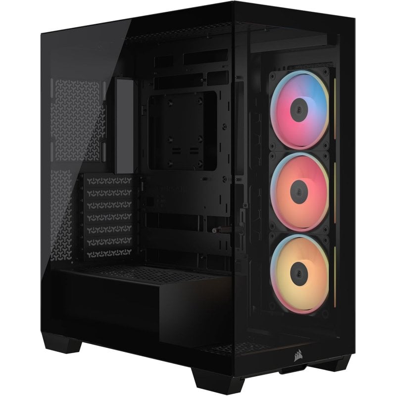 Corsair 3500X LX-R RGB-Gehäuse mit gehärtetem Glas, 3 vorinstallierte RGB-Lüfter, Unterstützung für 360-mm-Kühler