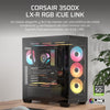 Corsair 3500X LX-R RGB-Gehäuse mit gehärtetem Glas, 3 vorinstallierte RGB-Lüfter, Unterstützung für 360-mm-Kühler
