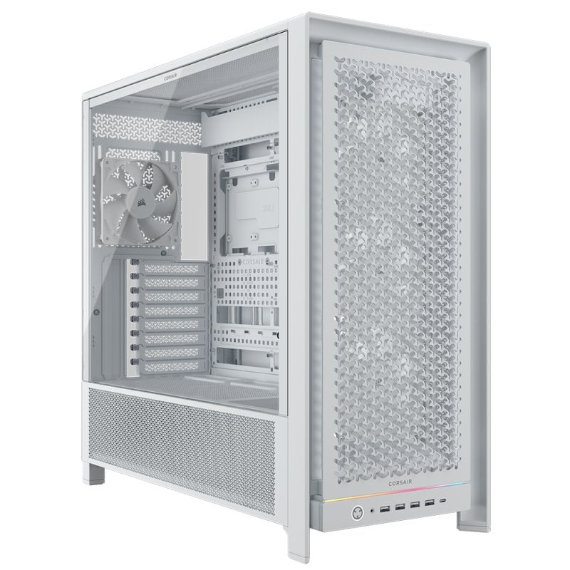Corsair FRAME 5000 RS E-ATX-Tower aus gehärtetem Glas, USB-C, weiß