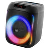 Cube Blaster 40 W Bluetooth 5.0 Party-Lautsprecher mit RGB-LED-Karaoke, USB, SD-Karte und Mikrofon, Schwarz