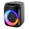 Cube Blaster 40 W Bluetooth 5.0 Party-Lautsprecher mit RGB-LED-Karaoke, USB, SD-Karte und Mikrofon, Schwarz