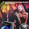 Cube Blaster 40 W Bluetooth 5.0 Party-Lautsprecher mit RGB-LED-Karaoke, USB, SD-Karte und Mikrofon, Schwarz