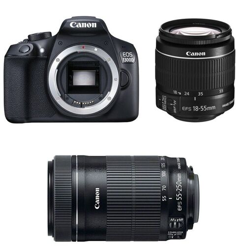 CANON EOS 1300D + 18-55 IS II + 55-250 IS STM – 3 Jahre Garantie