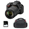 Nikon D5600 + AF-S DX 18–140 mm f/3,5–5,6G ED VR + Tasche + 4 GB SD-Karte