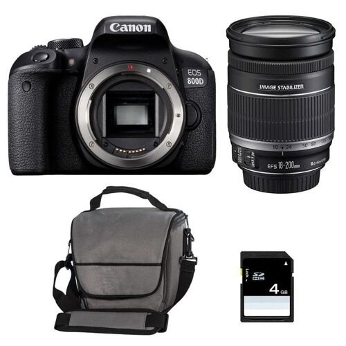 CANON EOS 800D + 18-200 IS mit 3 Jahren Garantie + Tasche + 4 GB SD-Karte