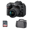 NIKON D7500 Spiegelreflexkamera 20,9 Megapixel + Set mit AF-P 18–55 mm F3,5–5,6G VR + Tasche + 16-GB-SD-Karte