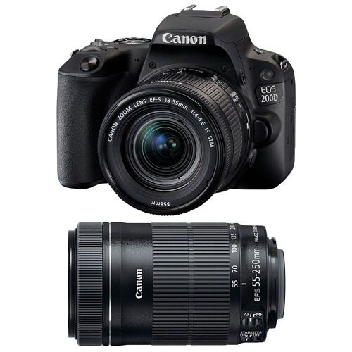 CANON EOS 200D + 18-55 IS STM + 55-250 IS STM – 3 Jahre Garantie