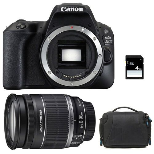 CANON EOS 200D + 18-200 IS mit 3 Jahren Garantie + Tasche + 4 GB SD-Karte
