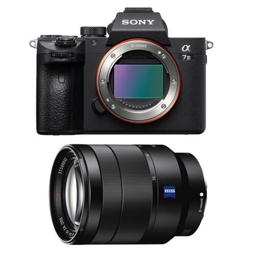 Sony Alpha 7 III Spiegelreflexkamera mit 24 Megapixeln + SEL-Objektiv 24–70 mm F4