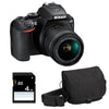 NIKON D3500 + 18-55 VR mit 3 Jahren Garantie + Tasche + 4 GB SD-Karte