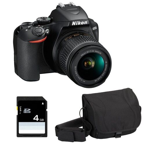 NIKON D3500 + 18-55 VR mit 3 Jahren Garantie + Tasche + 4 GB SD-Karte
