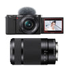 SONY ALPHA ZV-E10 SCHWARZ + 16-50 + 55-210 3 Jahre Garantie