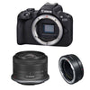 CANON EOS R50 + RF-S 18–45 mm f/4,5–6,3 IS STM – 3 Jahre Garantie + EF-EOS R-Adapterring