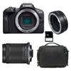CANON EOS R100 + RF-S 18–150 mm f/3,5–6,3 IS STM, 3 Jahre Garantie + Tasche + 8-GB-SD-Karte + EF-EOS-R-Adapterring