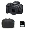 CANON EOS R100 + RF-S 18–45 mm f/4,5–6,3 IS STM, 3 Jahre Garantie + Tasche + 8-GB-SD-Karte