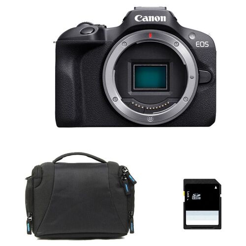 Canon EOS R100 + Tasche + 8-GB-SD-Karte, MILC, 24,1 MP, CMOS, 6000 x 4000, Schwarz