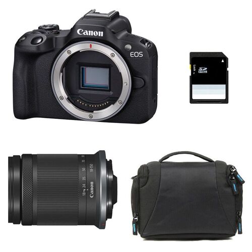 CANON EOS R50 + RF-S 18–150 mm F3,5–6,3 IS STM, 3 Jahre Garantie + Tasche + 8-GB-SD-Karte