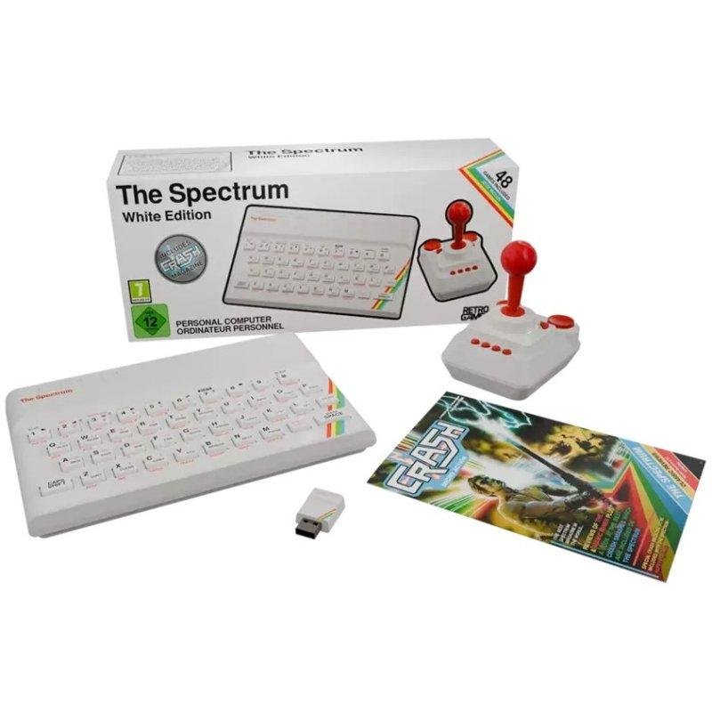 Retro Games Limited – The Spectrum Weiß Edition – Retro-Konsole mit 48 vorinstallierten Spielen – Weiß