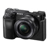 Sony a6100 ILCE-6100Y - Digitalkamera – spiegellos – 24,2 MP – APS-C – 4K / 30 fps – 3-facher optischer Zoom, Objektive 16–50 mm und 55–210 mm – WLAN, NFC, Bluetooth – schwarz