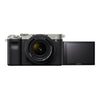 Sony a7C ILCE-7CL – Digitalkamera – spiegellos – 24,2 MP – Vollformat – 4K / 30 fps – 2,1-facher optischer Zoom, Objektiv 28–60 mm – WLAN, NFC, Bluetooth – silber