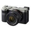 Sony a7C ILCE-7CL – Digitalkamera – spiegellos – 24,2 MP – Vollformat – 4K / 30 fps – 2,1-facher optischer Zoom, Objektiv 28–60 mm – WLAN, NFC, Bluetooth – silber