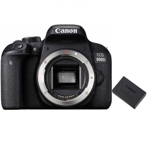 CANON EOS 800D Spiegelreflexkamera mit 24,2 Megapixeln + CANON-Akku LP-E17