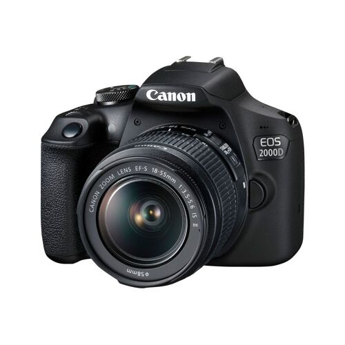 Canon EOS 2000D – Digitalkamera – Spiegelreflexkamera – 24,1 MP – APS-C – 1080p / 30 fps – 3-facher optischer Zoom, EF-S 18–55 mm IS II-Objektiv – WLAN, NFC