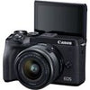 Canon EOS M6 Mark II – Digitalkamera – spiegellos – 32,5 MP – APS-C – 4K / 30 fps – 3-facher optischer Zoom, Objektiv EF-M 15–45 mm IS STM – WLAN, Bluetooth – schwarz