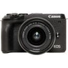 Canon EOS M6 Mark II – Digitalkamera – spiegellos – 32,5 MP – APS-C – 4K / 30 fps – 3-facher optischer Zoom, Objektiv EF-M 15–45 mm IS STM – WLAN, Bluetooth – schwarz