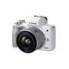 Canon EOS M50 Mark II Weiß + EF-M 15–45 mm f/3,5–6,3 IS STM Silber