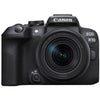 Canon EOS R10 - Digitalkamera – spiegellos – 24,2 MP – APS-C – 4K / 60 fps – 8,3-facher optischer Zoom, Objektiv RF-S 18–150 mm F3,5–6,3 IS STM - WLAN, Bluetooth – schwarz