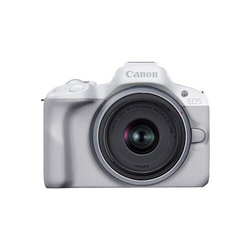 Canon EOS R50 Weiß + RF-S 18–45 mm / 4,5–6,3 IS STM