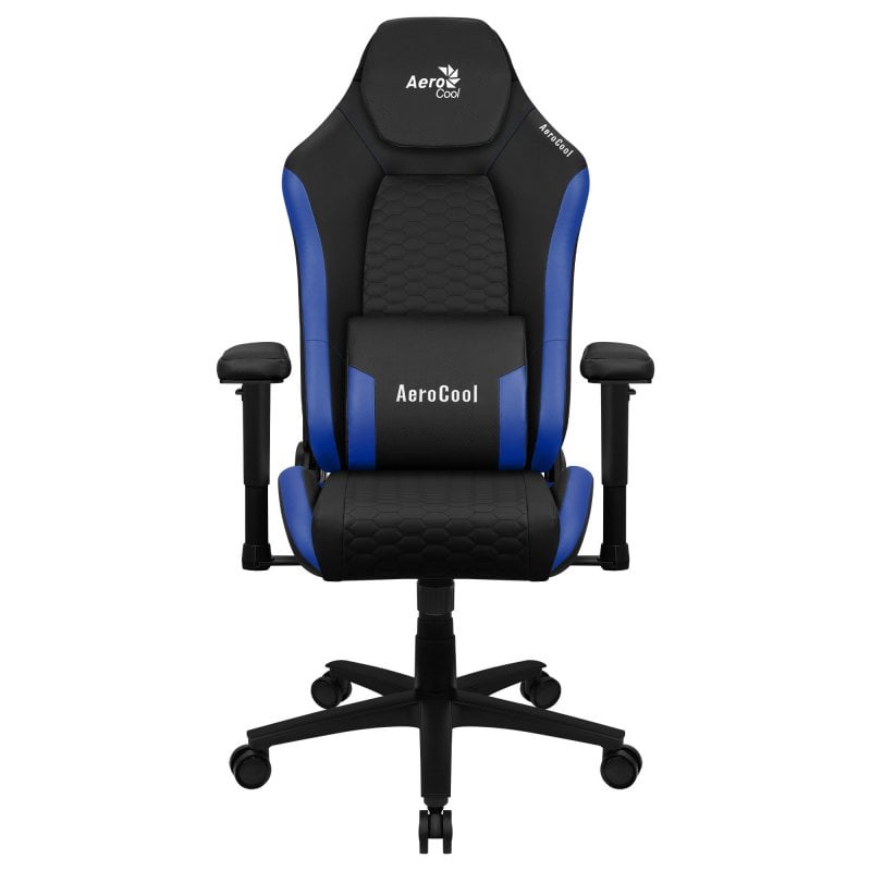 Aerocool Crown Gaming-Stuhl, blaues Leder