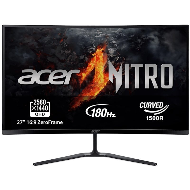 Acer Nitro ED270U S3 27-Zoll-Monitor, QHD, 180 Hz, VA-Panel, gebogen, FreeSync, HDR10, 1 ms