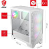 MSI MAG FORGE 320R AIRFLOW ARGB Mid-Tower mATX aus gehärtetem Glas, USB 3.2, weiß