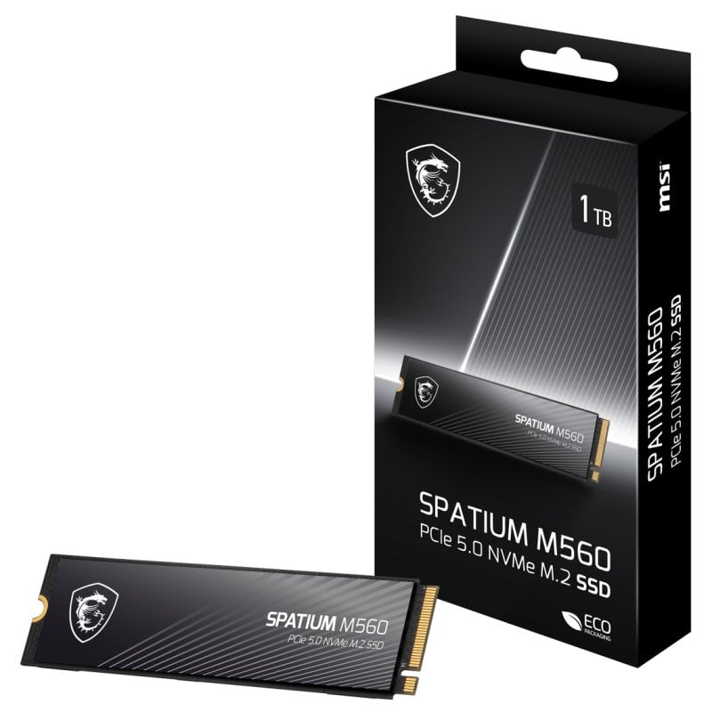 MSI SPATIUM M560 1 TB SSD 10.200 MB/s NVMe PCIe 5.0 M.2 Gen5 3D-NAND