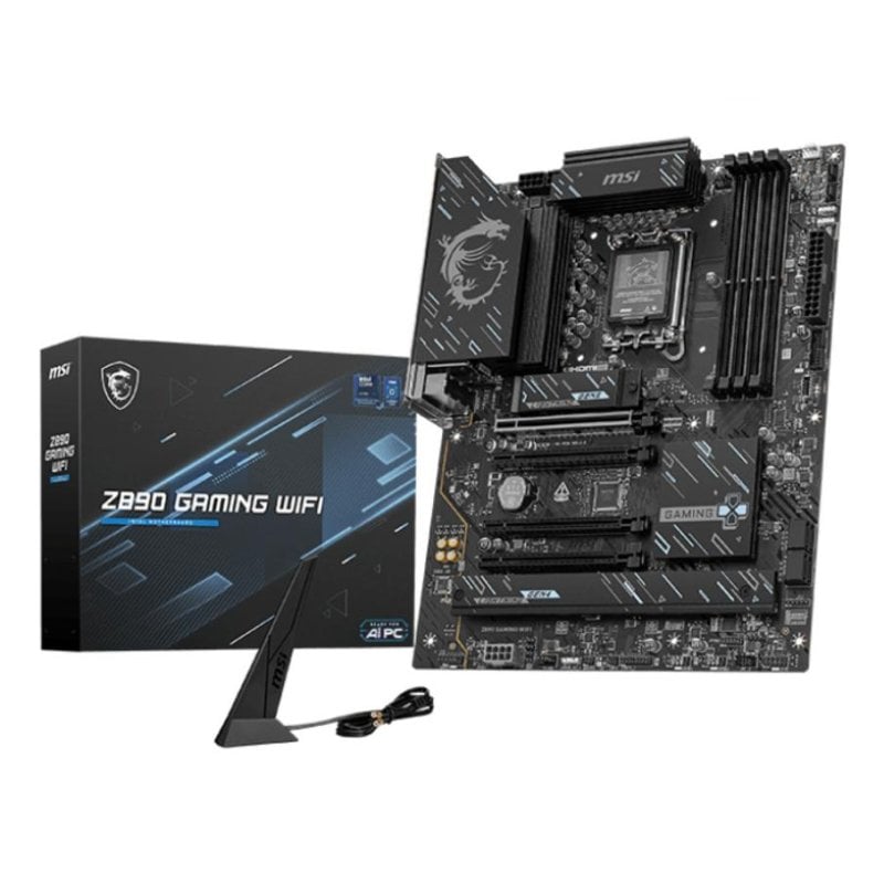 MSI Z890 GAMING WIFI-Mainboard, Intel Z890, LGA1851, DDR5, ATX, Wi-Fi 7, Thunderbolt 4, PCIe 5.0