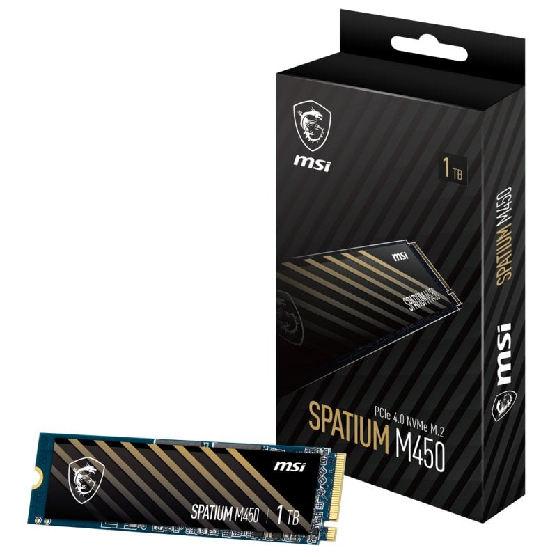 MSI SPATIUM M450 1 TB SSD 3400 MB/s NVMe PCIe 4.0 M.2 Gen4 3D-NAND
