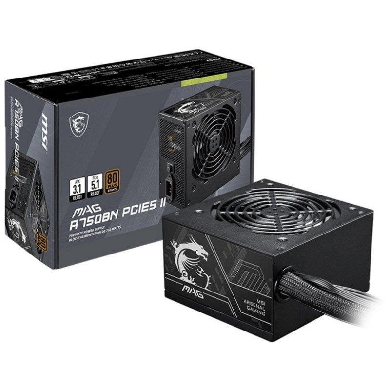 MSI MAG A750BN PCIE5 II 750 W 80 PLUS Bronze ATX-Netzteil