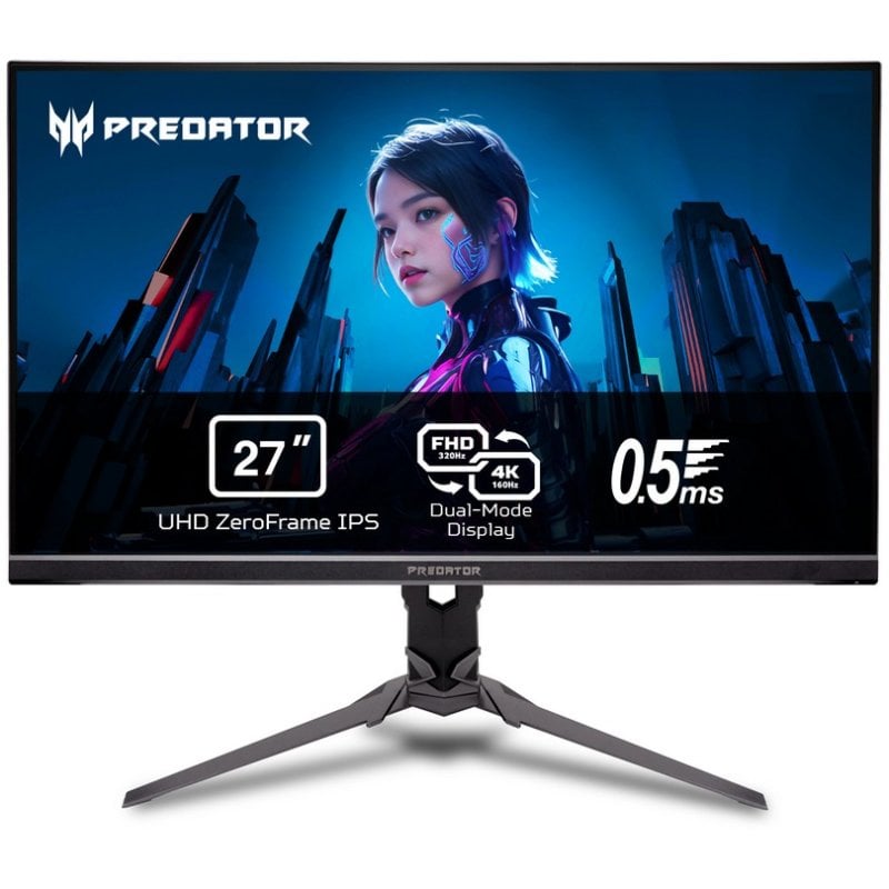 Acer Predator XB273KV4bmiiprx 27-Zoll-Monitor, UltraHD 4K, 160 Hz, IPS, 1 ms, G-SYNC, FreeSync, HDR10