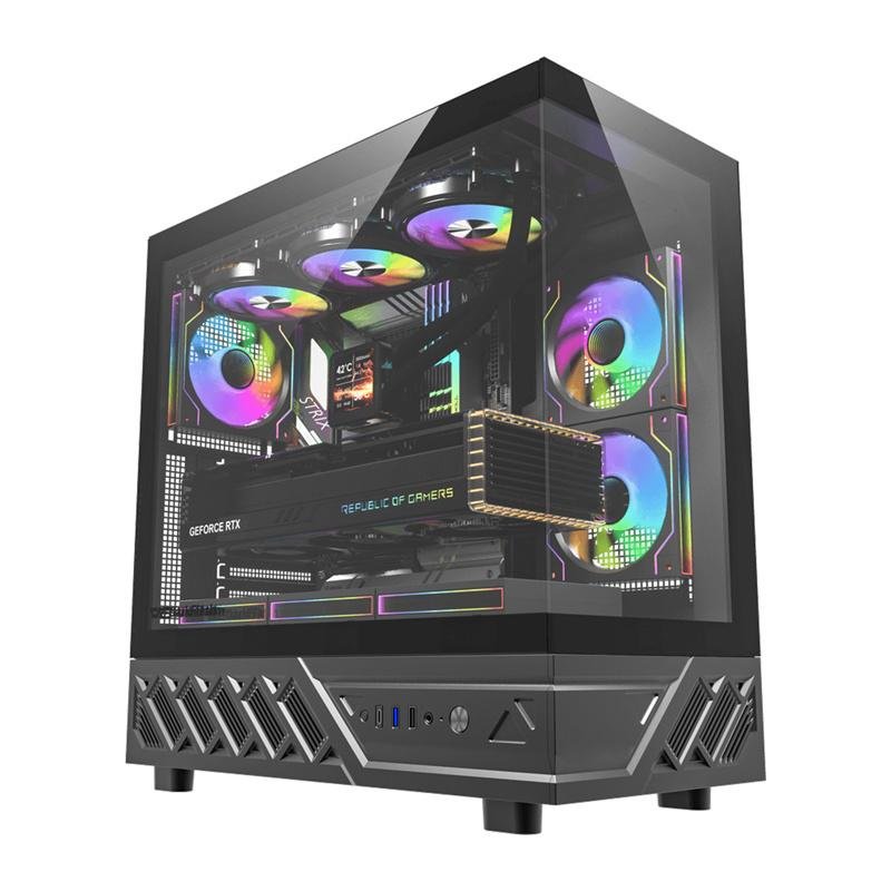 PC-Gehäuse DarkFlash DS950 Schwarz + 6 Lüfter ATX/M-ATX/ITX