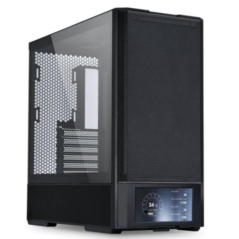 PC-Gehäuse Lian Li LAN207DX Midi-Tower Schwarz mit 6-Zoll-Display und Premium-Kühlung PC-Gehäuse Lian Li LAN207DX Midi-Tower Schwarz mit 6-Zoll-Display und Premium-Kühlung