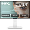 BenQ GW2490TC 23,8-Zoll-Monitor, Full HD, 144 Hz, IPS, USB-C, 5 ms, Lautsprecher, Weiß
