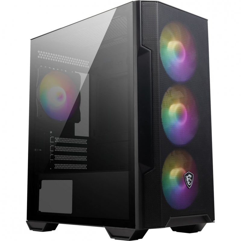 MSI MAG FORGE M100R aus gehärtetem Glas, USB 3.2, ARGB, Schwarz