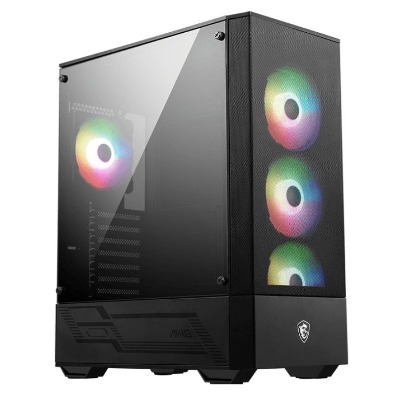 MSI MAG FORGE 112R aus gehärtetem Glas, USB 3.2, ARGB, Schwarz