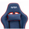 Gaming-Stuhl NASA GALACTIC, ergonomisch, blau-rot, verstellbar, PU, Metallfuß