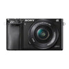 Sony a6000 ILCE-6000Y – Digitalkamera – spiegellos – 24,3 MP – APS-C – 3-facher optischer Zoom, Objektive 16–50 mm und 55–210 mm – WLAN, NFC – schwarz