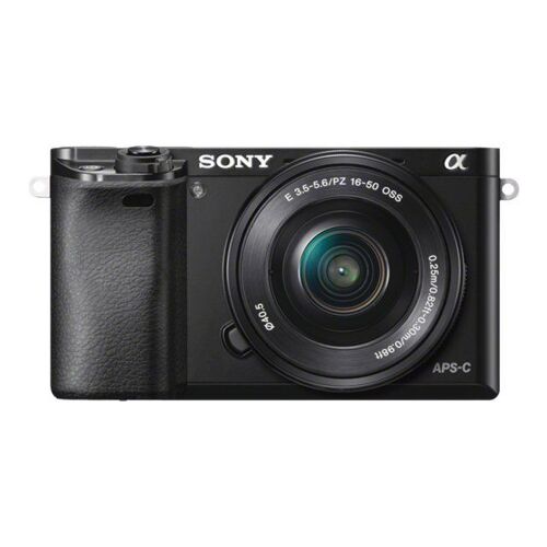 Sony a6000 ILCE-6000Y – Digitalkamera – spiegellos – 24,3 MP – APS-C – 3-facher optischer Zoom, Objektive 16–50 mm und 55–210 mm – WLAN, NFC – schwarz